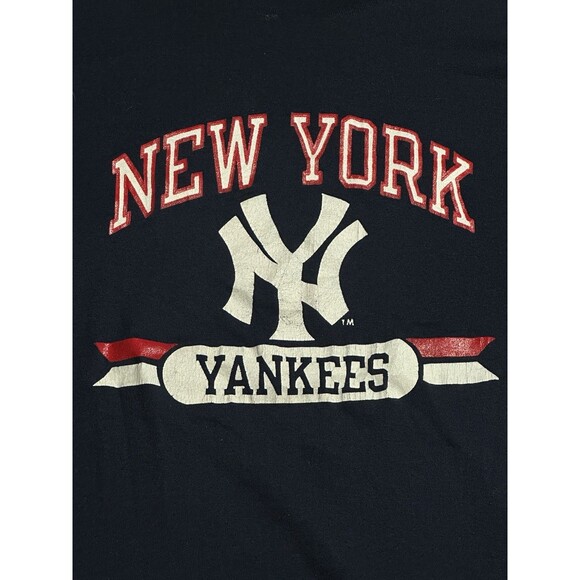 Vintage 80s Champion New York Yankees Single‎ Stitch T Shirt Size Large Navy - Picture 2 of 4